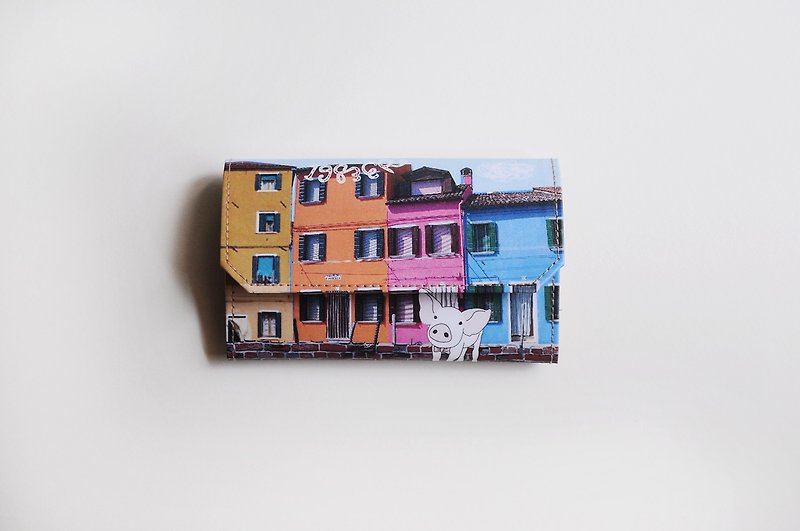 小纸包/卡片零钱包 - 动物系列/小猪仔的旅行 - 皮夹/钱包 - 纸 多色
