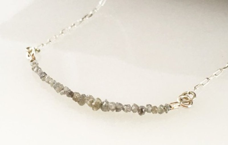 天然ダイアモンド原石　Silver ネックレス - 项链 - 其他金属 