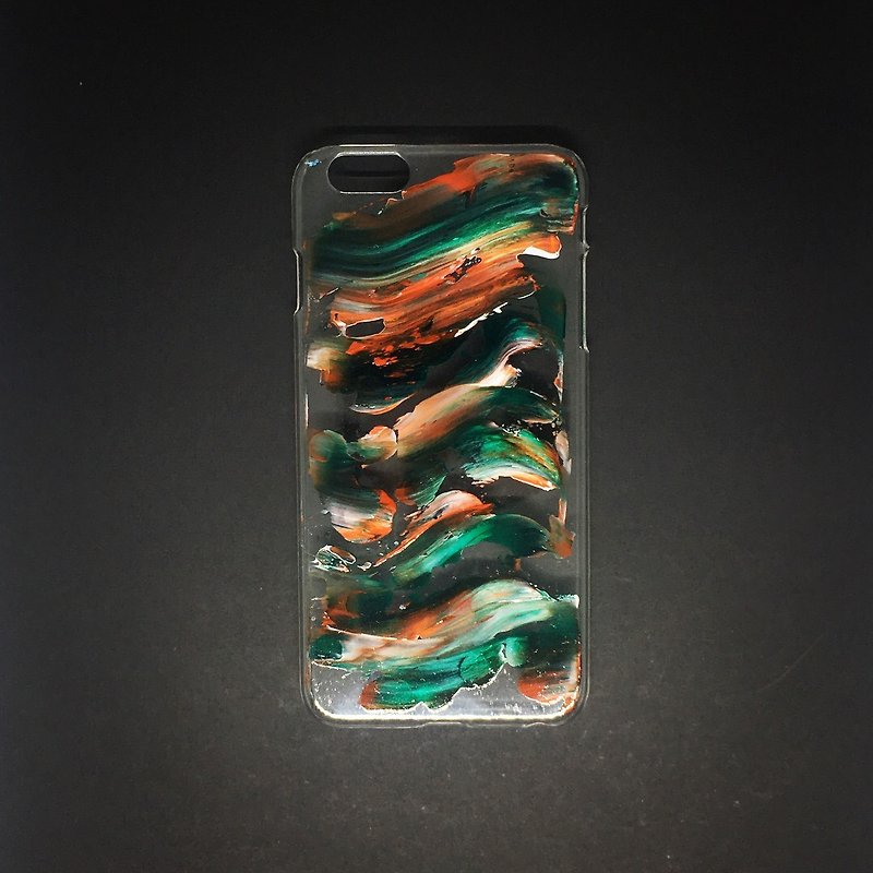 Acrylic 手绘抽象艺术手机壳 | iPhone 6/6s+ |  Burns in Wood - 手机壳/手机套 - 压克力 绿色