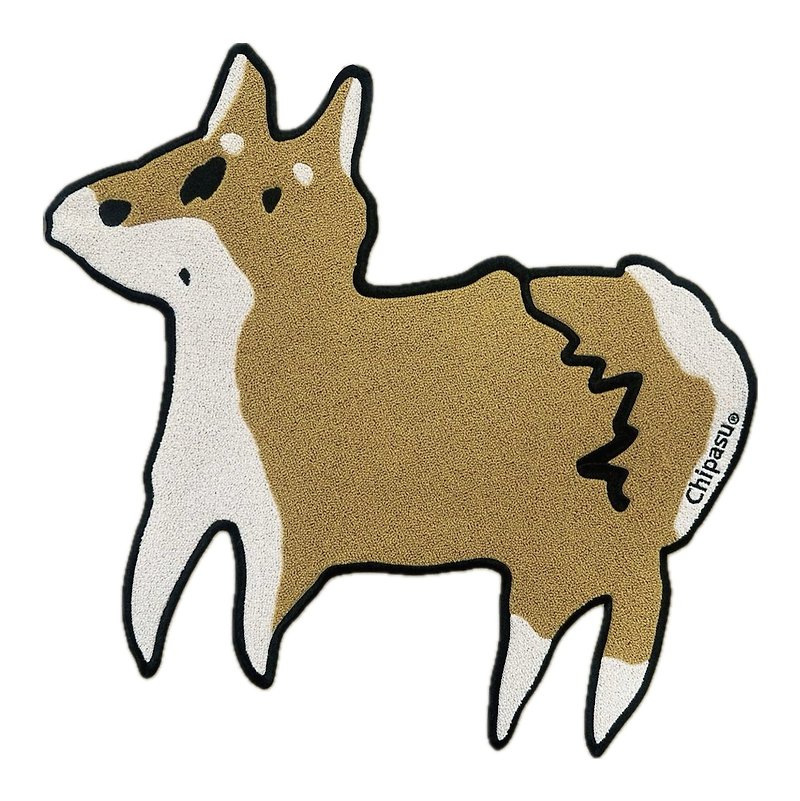 DOG RUG Vol.1  #5 Shiba Inu Red 宠物造型地毯 赤柴犬 - 地垫/地毯 - 棉．麻 