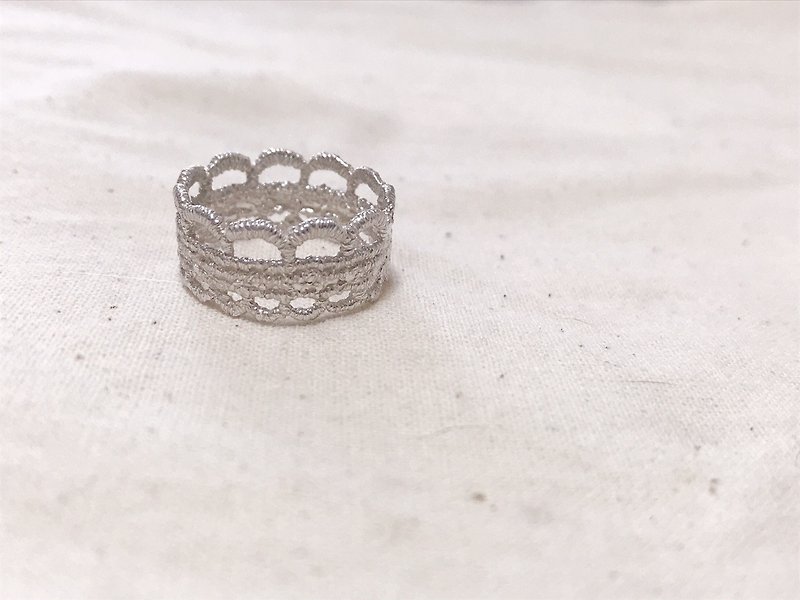 flare crown ring/フレアクラウン リング - 戒指 - 其他金属 银色