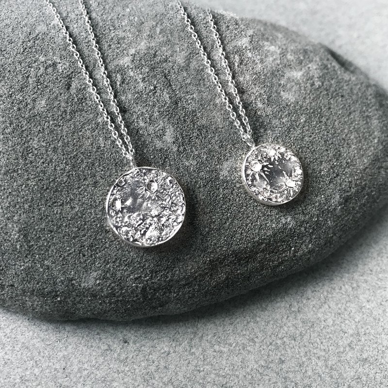 挂月项链 MY Moon Necklace 925纯银 - 项链 - 其他金属 银色