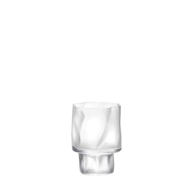 皱折感酒杯 雾面 120ML - 茶具/茶杯 - 玻璃 透明