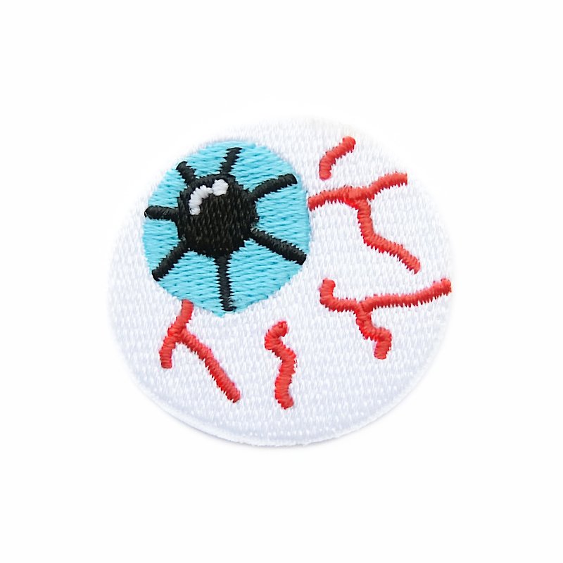 bloody eye - embroidered patch - 徽章/别针 - 绣线 白色