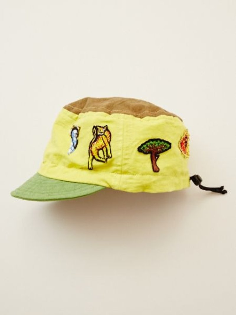 【预购中】✱拼接刺绣贴布帽✱(3色) - 帽子 - 棉．麻 多色