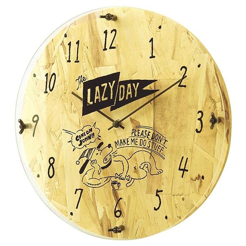 Holiday Clock - 微工业涂鸦 静音 时钟 挂钟(自然) - 时钟/闹钟 - 木头 咖啡色