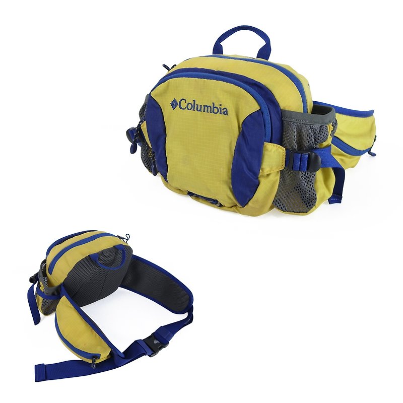 A·PRANK :DOLLY :: VINTAGE品牌Columbia黄蓝拼色腰包(B807011) - 侧背包/斜挎包 - 防水材质 蓝色