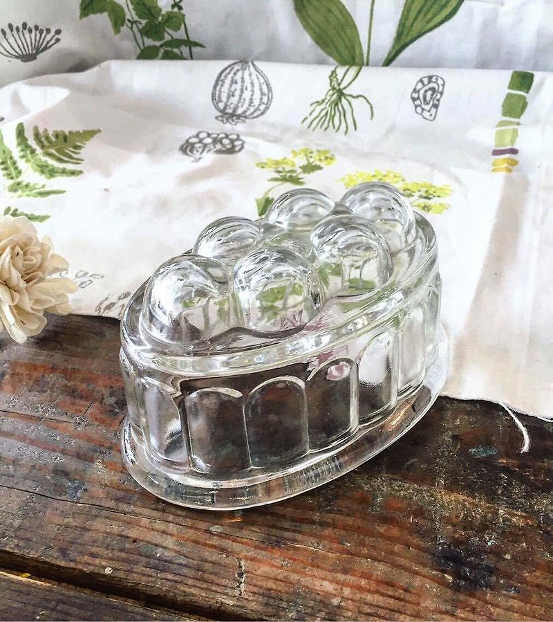 英国早期果冻膜状玻璃器皿（JS） - 厨房用具 - 玻璃 白色