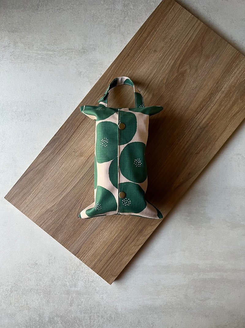 吊挂式卫生纸袋丨菠菜豆沙 - 纸巾盒 - 棉．麻 