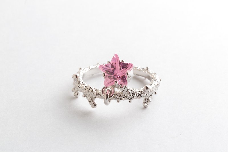 粉红之星珊瑚系列戒指 - 戒指 - 其他金属 