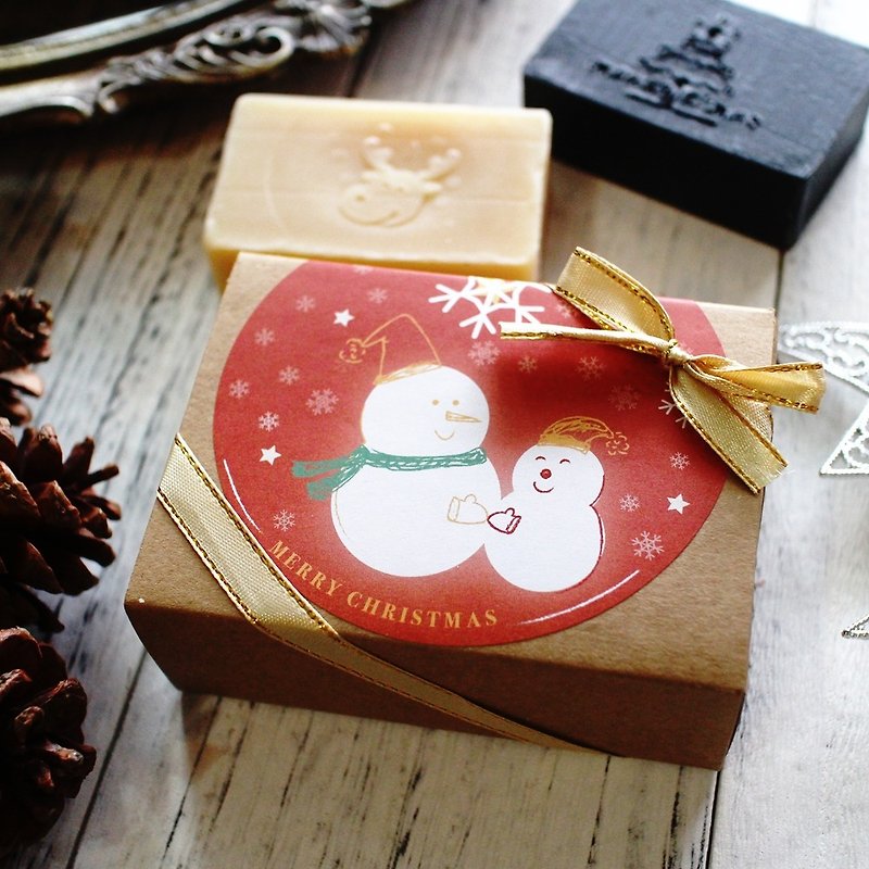 【蕾安柏】欢乐分享手工皂小礼盒│圣诞礼物│交换礼物│麋鹿+圣诞树 - 沐浴用品 - 其他材质 黑色