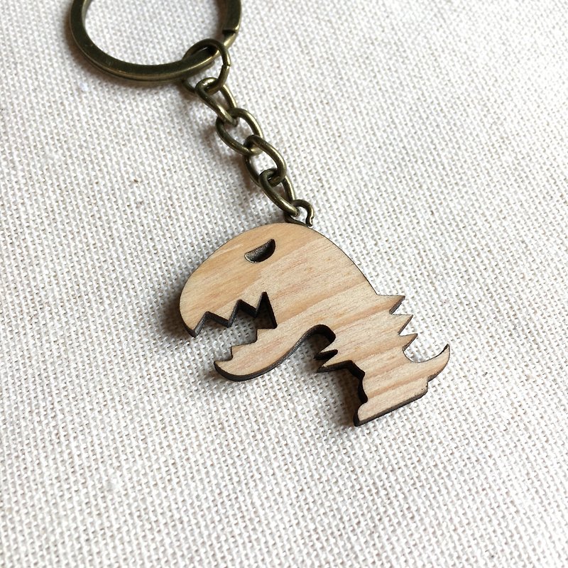 小恐龙 钥匙圈 D - 钥匙链/钥匙包 - 木头 多色