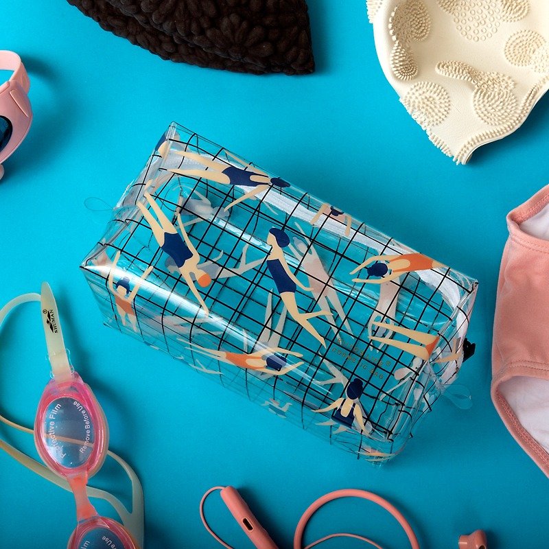 KIITOS 海物语系列透明PVC化妆包/杂物包--游泳款(夏日游泳 装备 收纳) - 手拿包 - 塑料 白色
