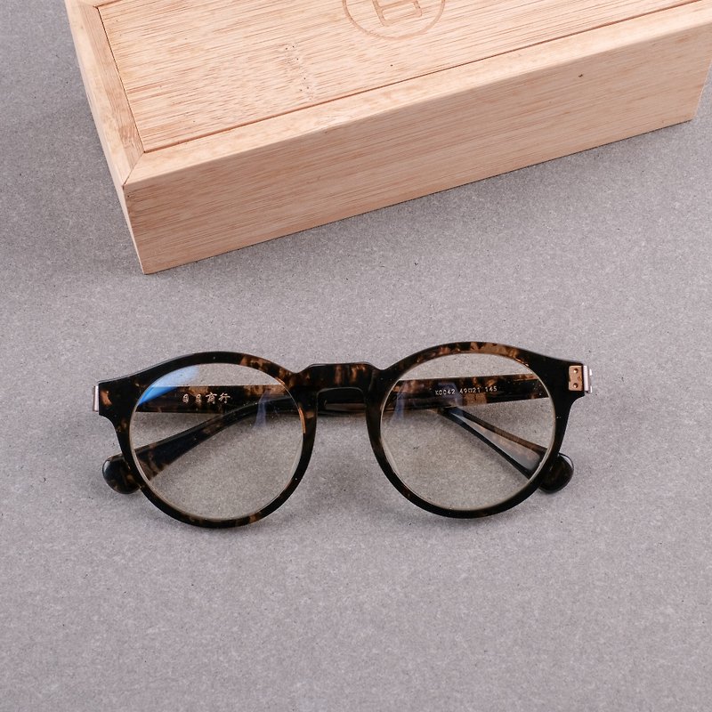 日本 无螺丝镜腿设计 玳瑁琉璃 眼镜 镜框 大头可戴 - 眼镜/眼镜框 - 其他材质 咖啡色