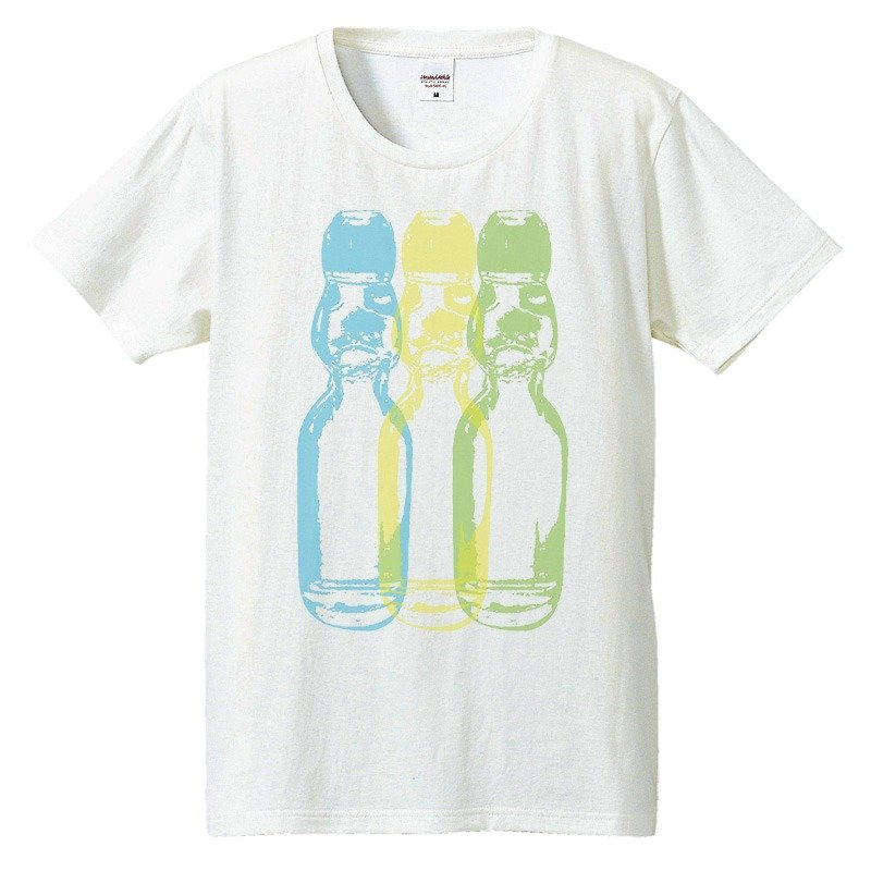 Tシャツ / Ramune 2 - 男装上衣/T 恤 - 棉．麻 白色