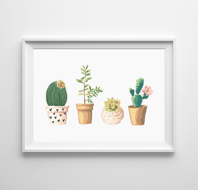 Cactus 可定制化 挂画 海报 - 墙贴/壁贴 - 纸 