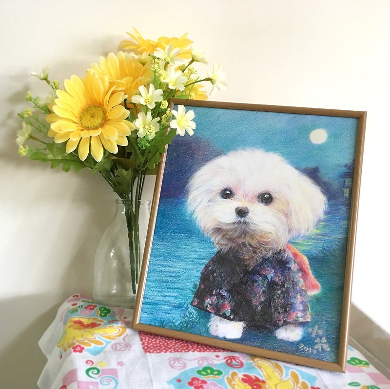 宠物猫狗肖像画订制 定制化 专业画画服务 - 其他 - 纸 多色