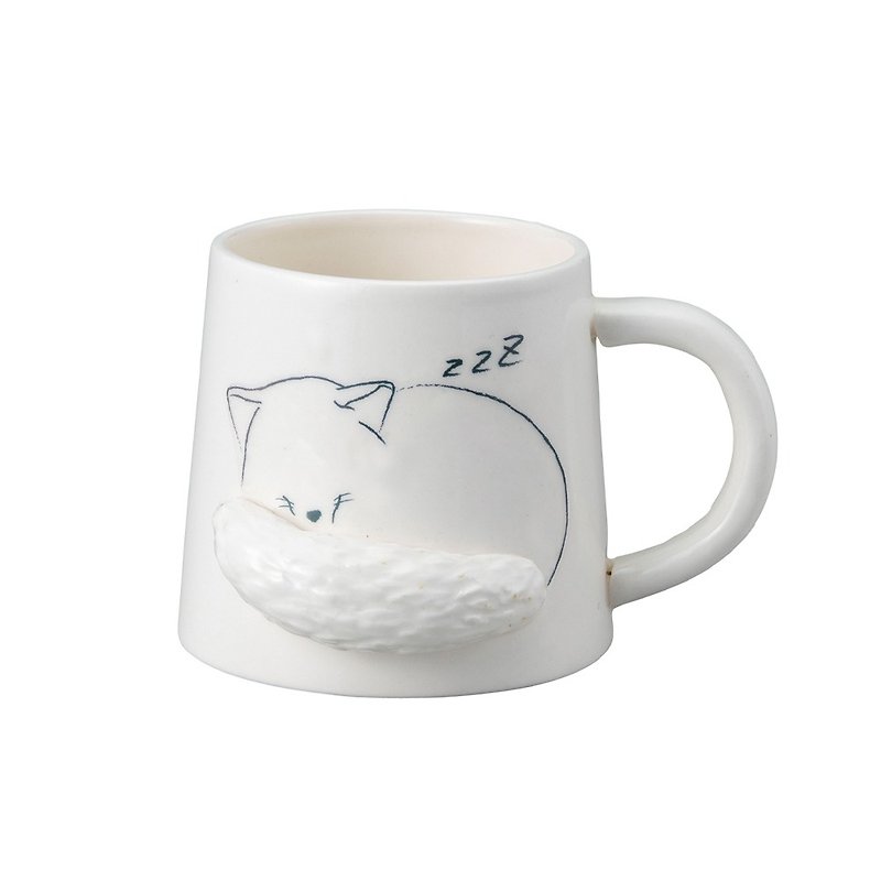 日本 sunart 马克杯 - 萌睡猫 - 咖啡杯/马克杯 - 陶 白色