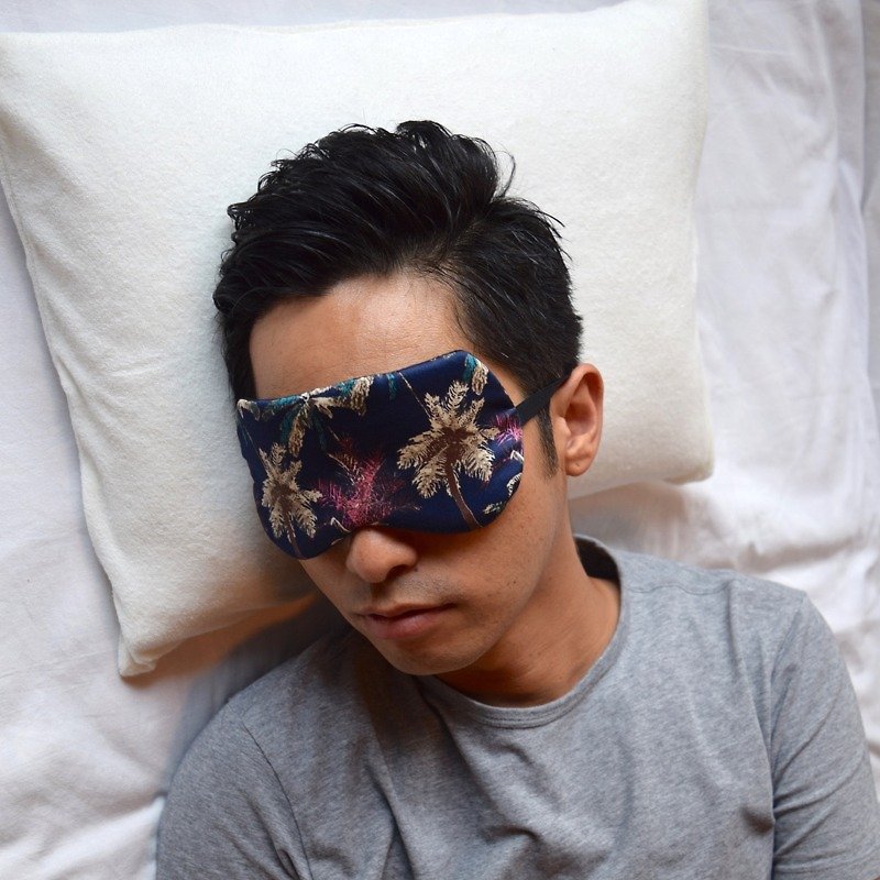夏威夷 Navy 眼罩/旅行/睡眠 - 眼罩 - 棉．麻 蓝色