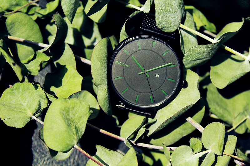 【PICONO】RGB系列轻薄黑色快拆式不锈钢网带手表 / RGB-6402 - 男表/中性表 - 不锈钢 绿色