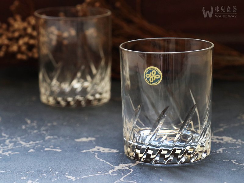 早期威士忌杯－冰痕 (旧物/老件/玻璃/刻花/酒杯) - 酒杯/酒器 - 玻璃 透明