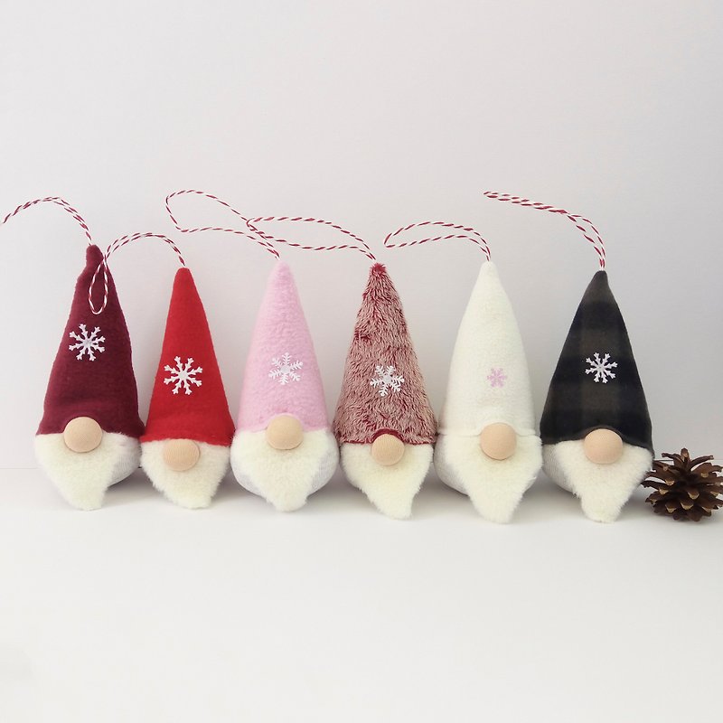 Christmas Gnome Ornament, Hanging Christmas Decorations, Handmade Xmas Gnomes - 玩偶/公仔 - 其他材质 