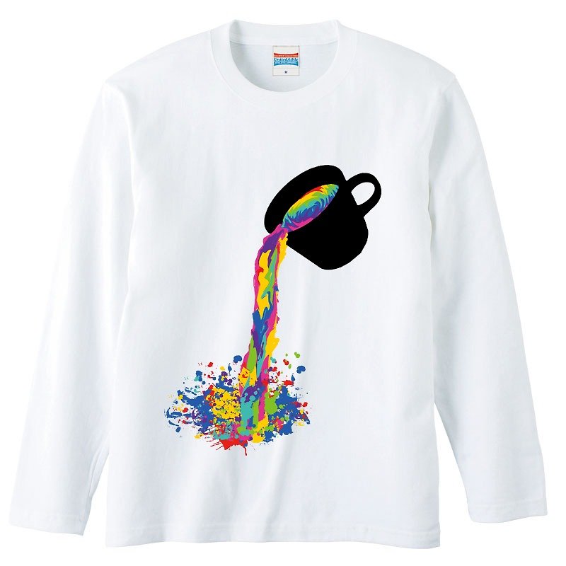 ロングスリーブTシャツ / Colorful juice - 男装上衣/T 恤 - 棉．麻 白色