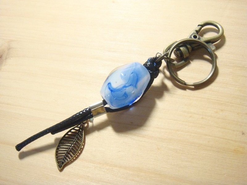 柚子林琉璃 - 水墨画风 - 渲色 - 夏 - 钥匙圈 / 包包吊饰 - 钥匙链/钥匙包 - 玻璃 蓝色