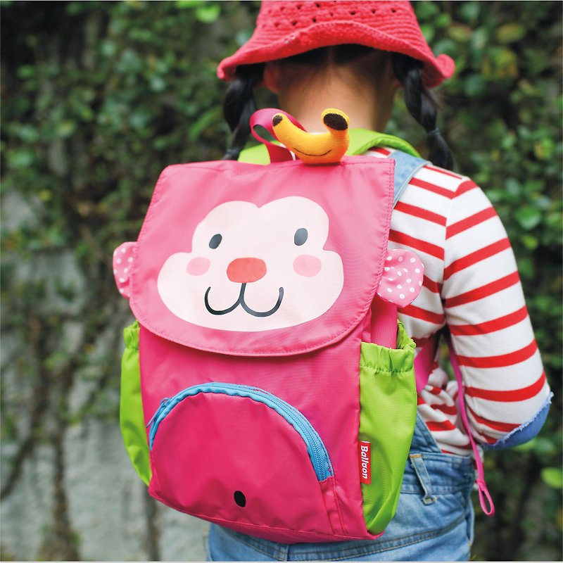 《Balloon》小童防水轻便背包-香蕉猴 - 后背包/双肩包 - 防水材质 粉红色