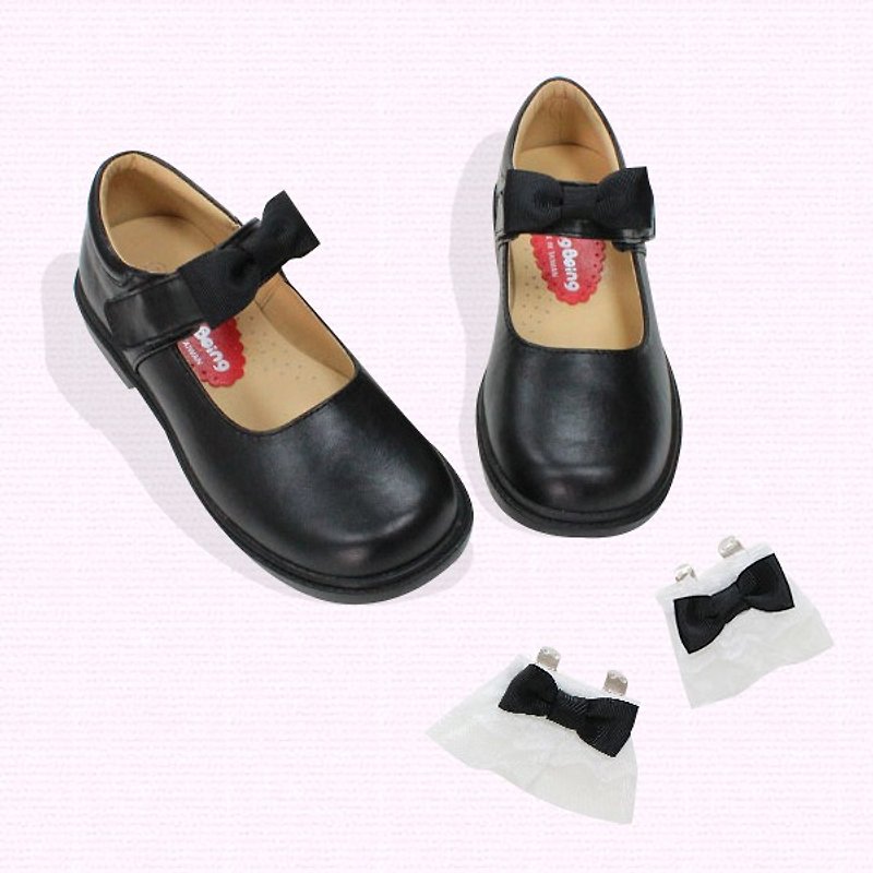 学生娃娃鞋 – 经典黑 / 变身萝莉 童鞋 - 童装鞋 - 人造皮革 黑色