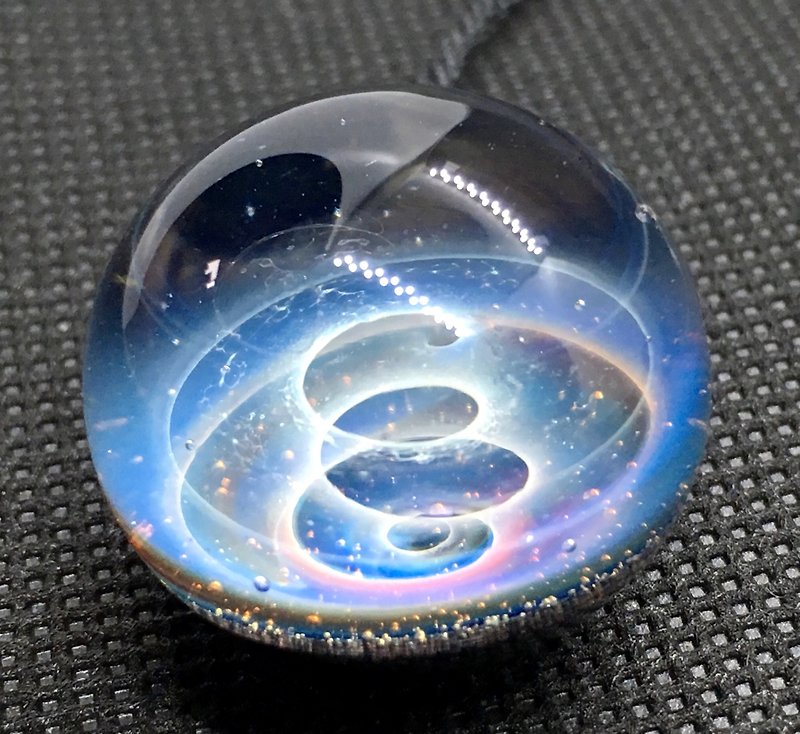 boroccus 星雲 銀河模様 耐熱ガラス ペンダント - 项链 - 玻璃 蓝色