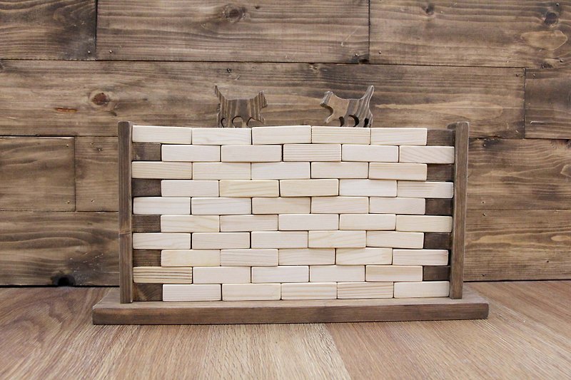 原木高墙叠叠积木 造型积木 益智游戏 同乐游戏 - 玩具/玩偶 - 木头 咖啡色