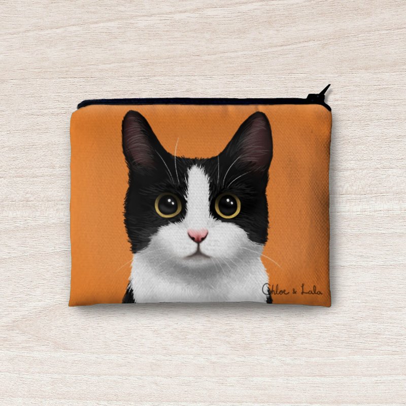 经典汪喵零钱包 - 黑白猫 奔驰猫 - 零钱包 - 聚酯纤维 橘色