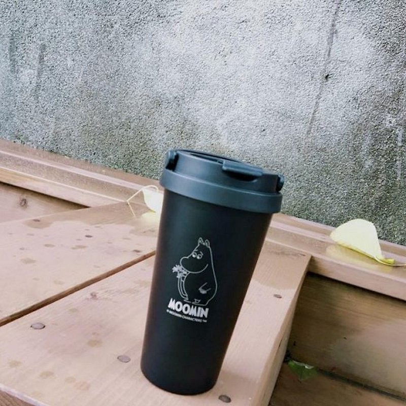 Moomin噜噜米授权-咖啡随行杯(黑) - 保温瓶/保温杯 - 不锈钢 黑色