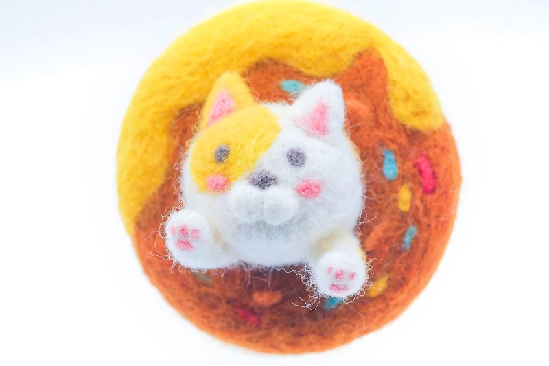 甜甜圈猫 - 摆饰 - 羊毛 