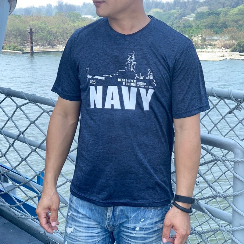 【德阳军舰】NAVY德阳军舰75周年纪念衣 - 男装上衣/T 恤 - 聚酯纤维 蓝色
