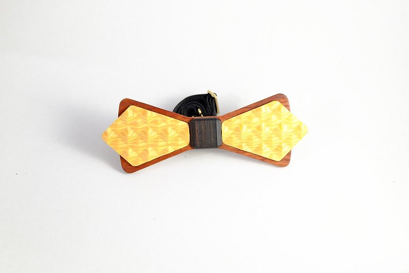 木领结 天然原木 领结 3D WOOD TIE Millimeter质感 经典 黄色 婚摄 新人 - 领带/领带夹 - 木头 黄色