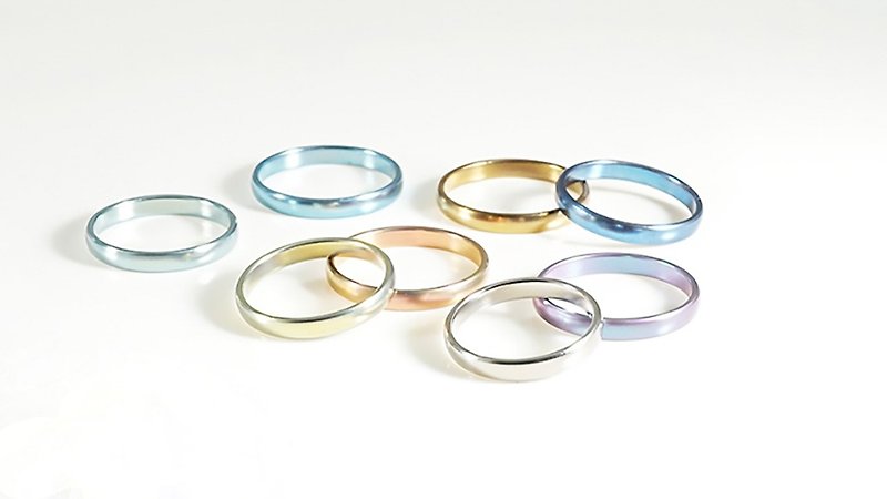 Titanvek钛合金戒指,素面抛光3mm,多色系,新品上市优惠价 - 戒指 - 其他金属 多色