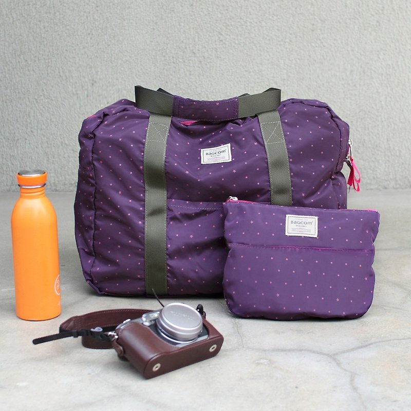 新版~柔星收纳旅行袋-紫色_100420 - 侧背包/斜挎包 - 聚酯纤维 紫色