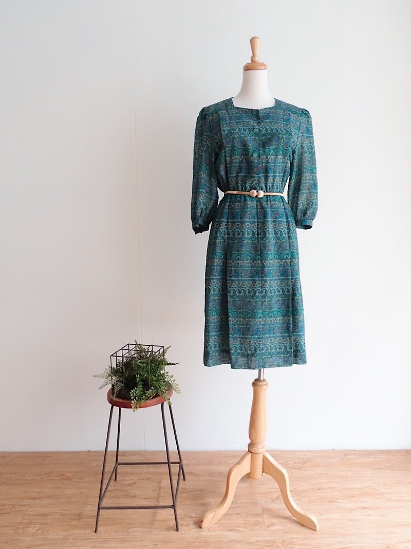 Vintage / 七分袖洋装 no.178 tk - 洋装/连衣裙 - 聚酯纤维 多色