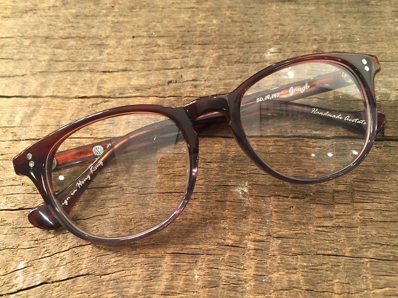 Absolute Vintage - 歌赋街(Gough Street) 梨型幼框板材眼镜 - Brown & Gray 啡灰色 - 眼镜/眼镜框 - 塑料 