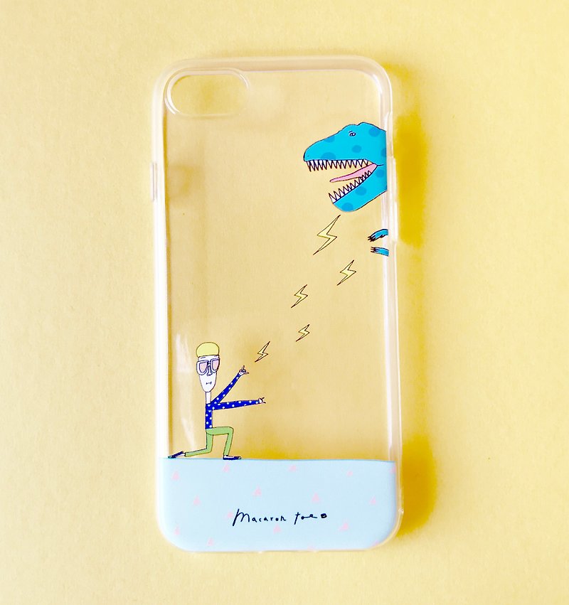 恐龙吃苹果 | iPhone手机软壳 - 手机壳/手机套 - 塑料 蓝色
