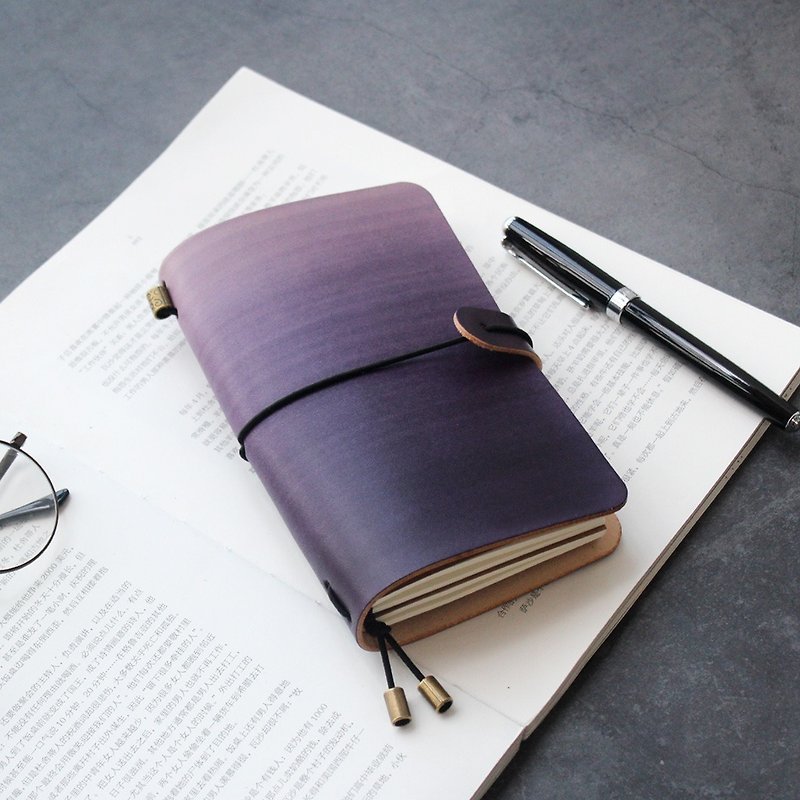 紫色手帐本真皮笔记本 日记本TN旅行本 记事本 书套书衣 定制化 - 笔记本/手帐 - 真皮 紫色