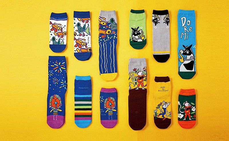 快乐袜 缤纷动物款- 全品项 - 袜子 - 环保材料 多色