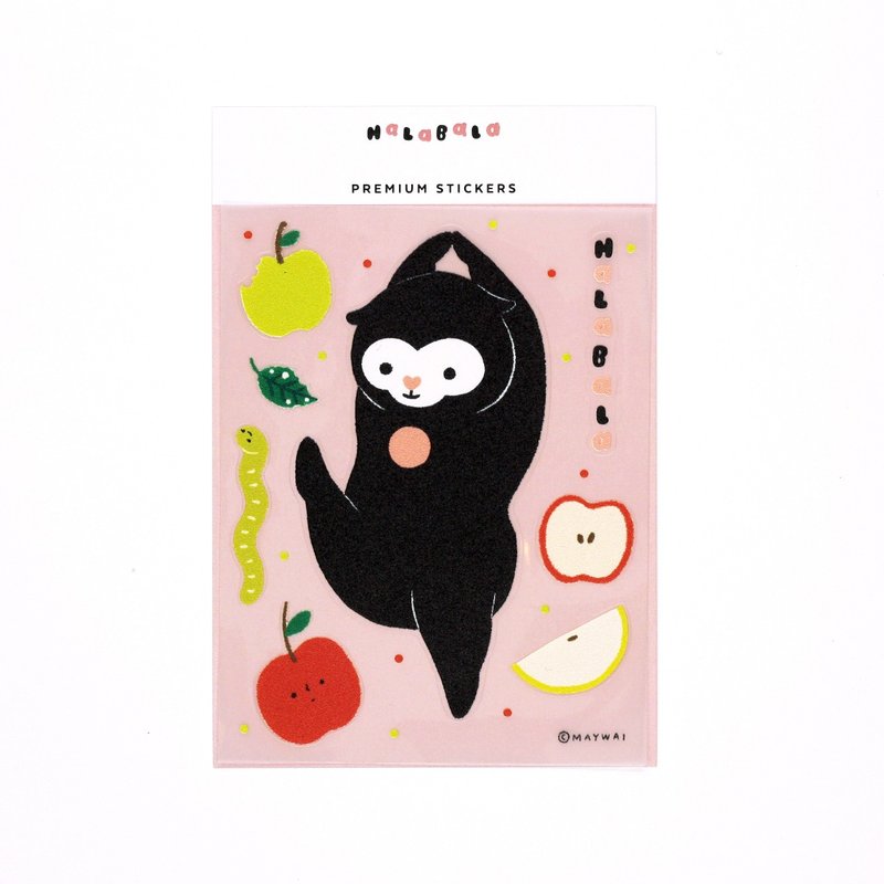 Halabala - Premium Sticker - Apple - 贴纸 - 塑料 黑色