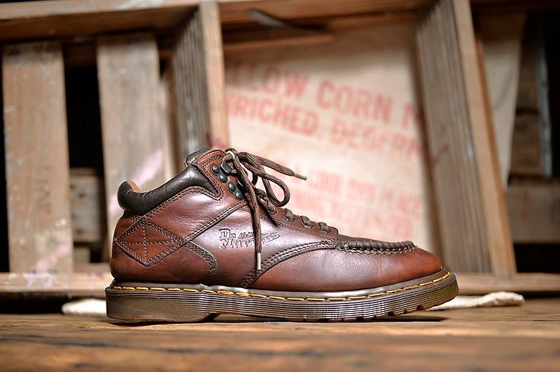 Vintage Dr. Martens Shoes work系列马汀靴 英制老马丁 - 男款休闲鞋 - 真皮 咖啡色