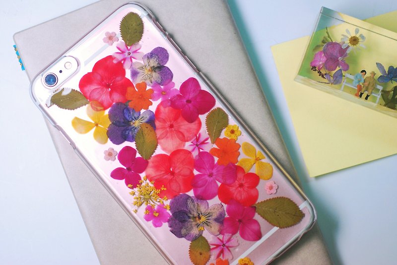 押花手机壳 | pressed flower phone case - 手机壳/手机套 - 植物．花 红色