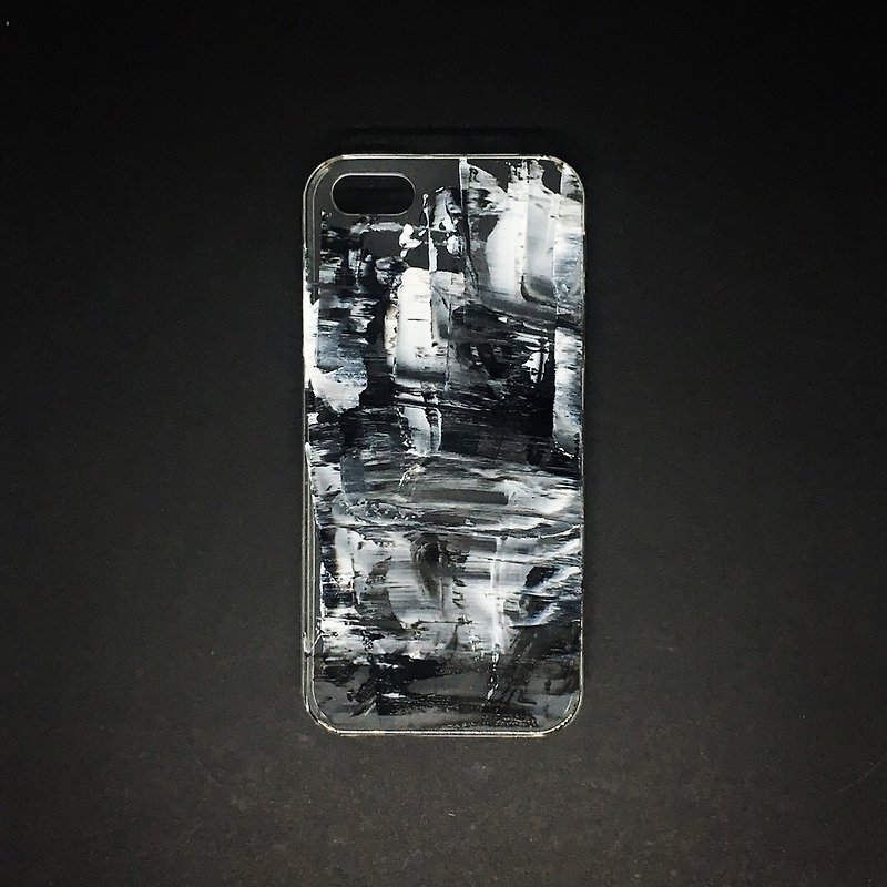 Acrylic 手绘抽象艺术手机壳 | iPhone 5s/SE |  Black Invasion - 手机壳/手机套 - 压克力 黑色