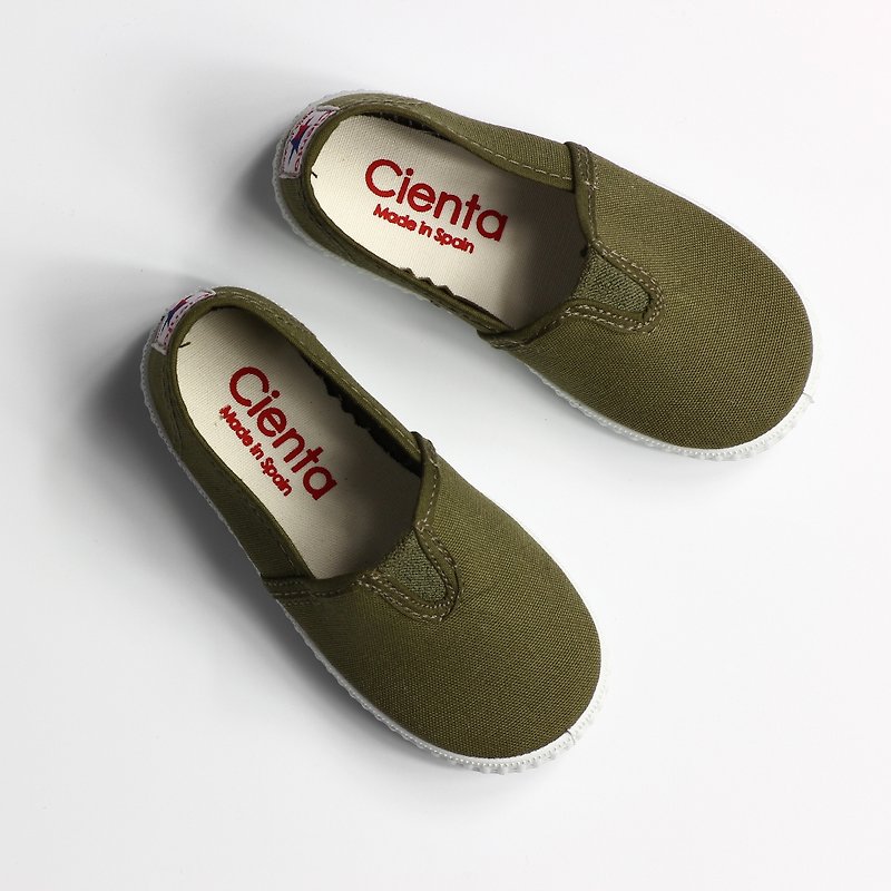 西班牙国民帆布鞋 CIENTA 54000 22墨绿色 幼童、小童尺寸 - 童装鞋 - 棉．麻 绿色