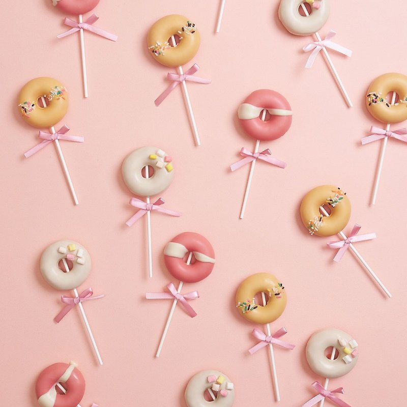 团购包邮项目-甜甜圈棒棒糖100支入婚礼小物甜点桌婚礼布置花束 - 蛋糕/甜点 - 新鲜食材 粉红色